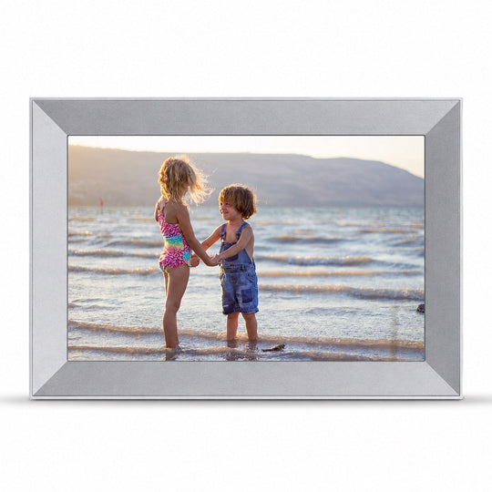 Digital Picture & Video Frame - Silver banner