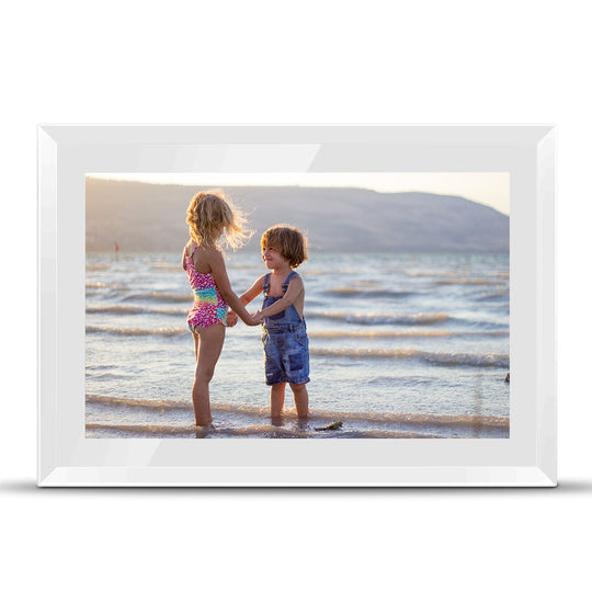 Digital Picture & Video Frame - White banner